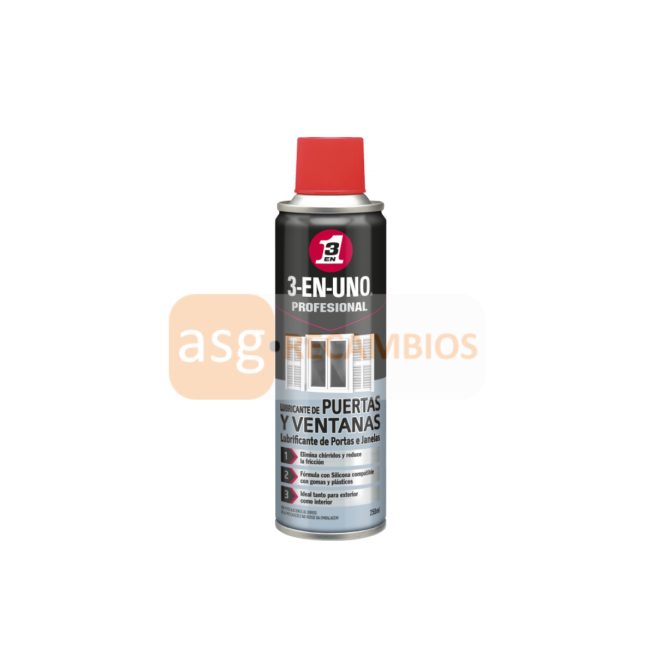 3 EN UNO LUBRICANTE DE PUERTAS Y VENTANAS 250ML