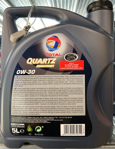 5L TOTAL QUARTZ INEO FIRST 0W-30