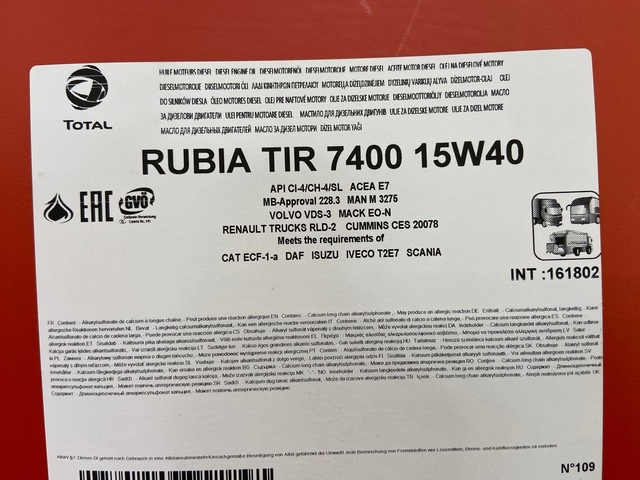 208L TOTAL RUBIA TIR 7400 15W40 E7