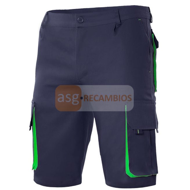 VELILLA BERMUDA MULTIBOLSILLOS AZUL VERDE