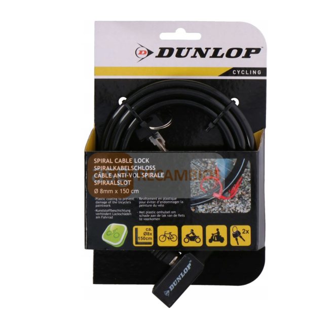 CANDADO CABLE BICI DUNLOP