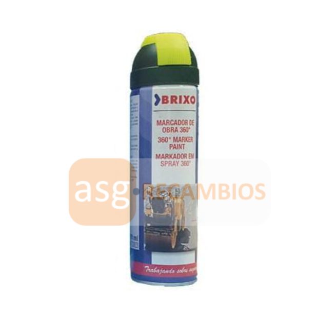 MARCADOR OBRA SPRAY AMARILLO BRIXO