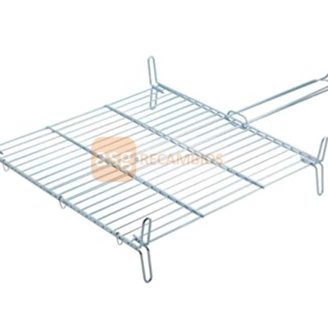 PARRILLA DOBLE CON PIES 45x45CM