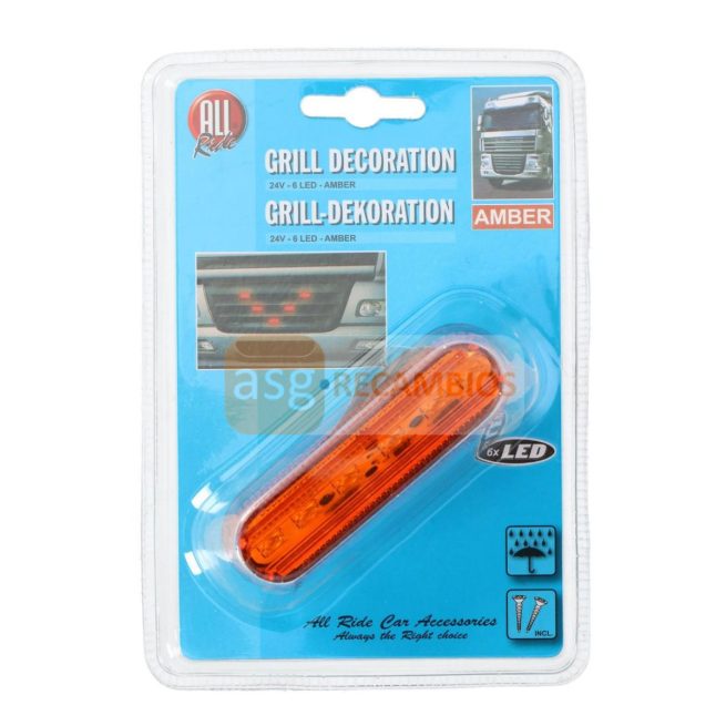 PILOTO DECO FRONTAL 24V 6LED AMBER