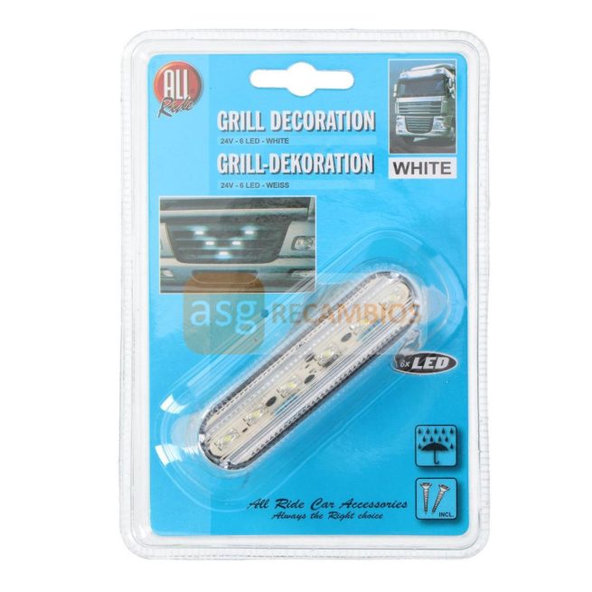 PILOTO DECO FRONTAL 24V 6LED WHITE