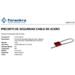 10 PRECINTO DE SEGURIDAD CABLE DE ACERO
