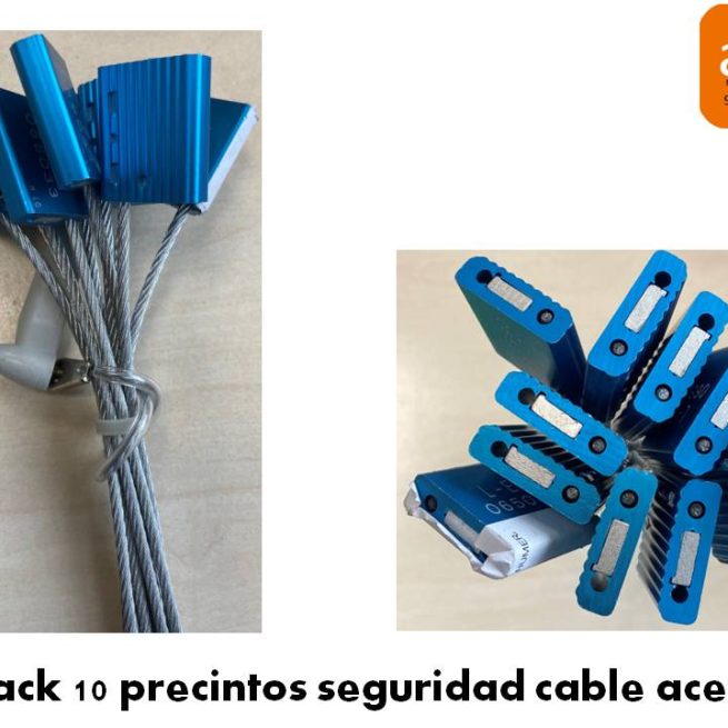 10 PRECINTO DE SEGURIDAD CABLE DE ACERO