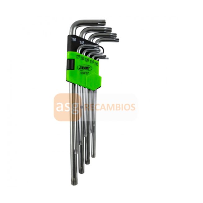 SET 9 LLAVES TORX EXTRALARGAS