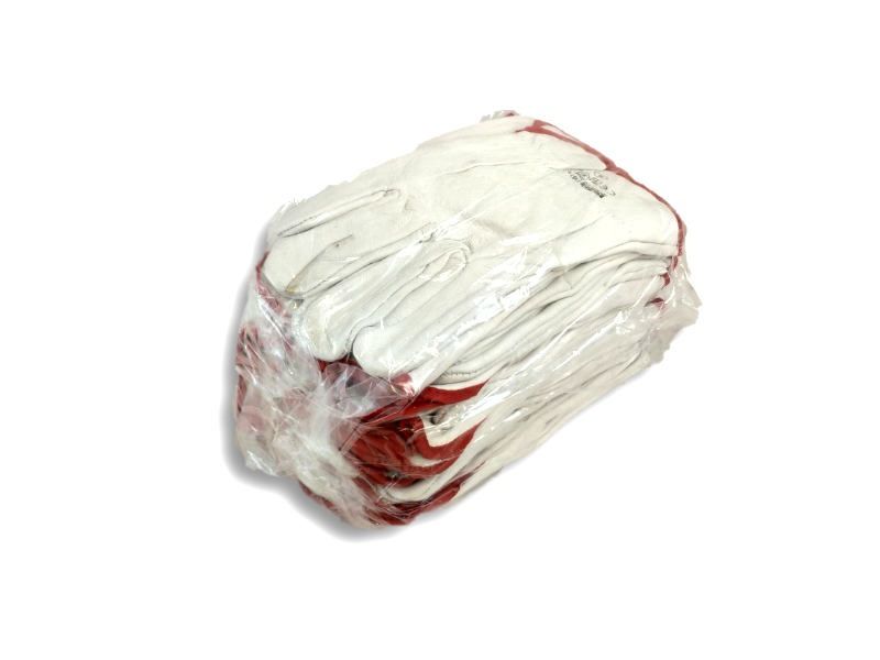 Guantes seguridad para trabajo piel flor vacuno 12 pares