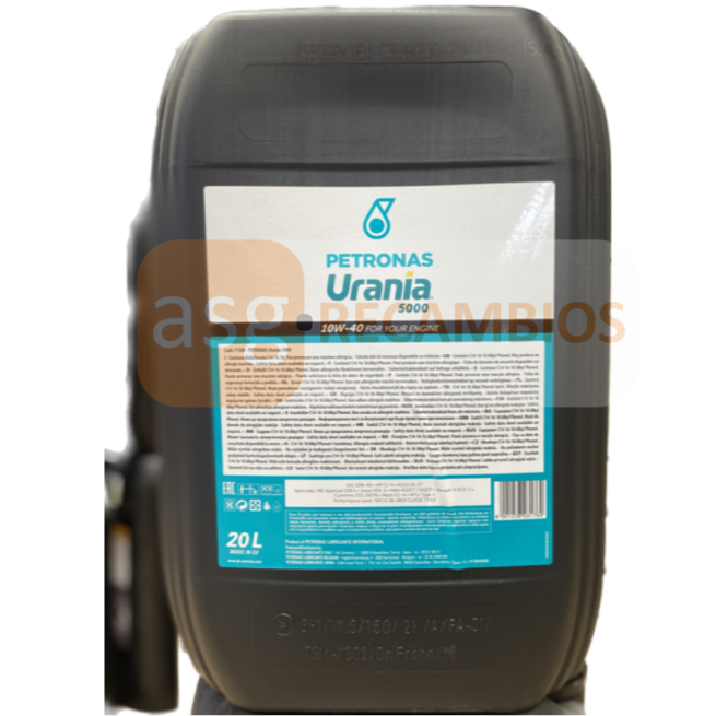 ACEITE MOTOR PETRONAS URANIA 5000 10W-40 20L