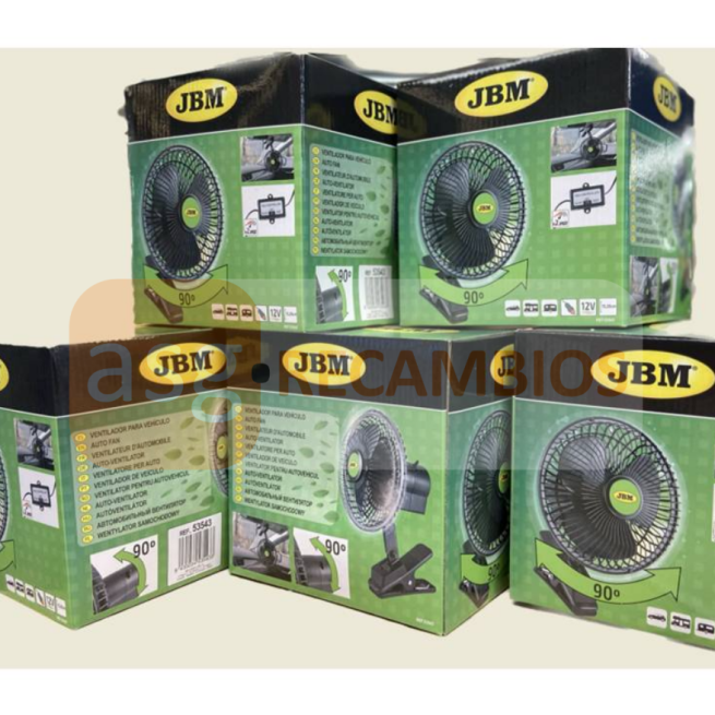 VENTILADOR 12V OSCILANTE CON PINZA