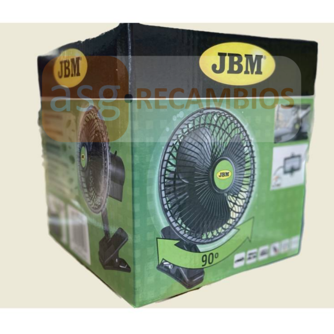 VENTILADOR 12V OSCILANTE CON PINZA