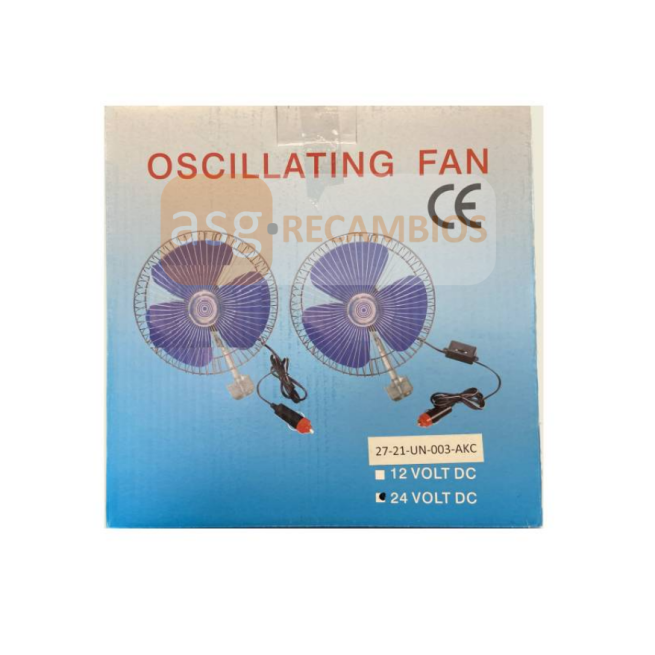 VENTILADOR 24V OSCILANTE CON PINZA