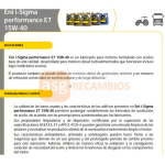 ACEITE MOTOR ENI PERFORMANCE E7 15W40 20L