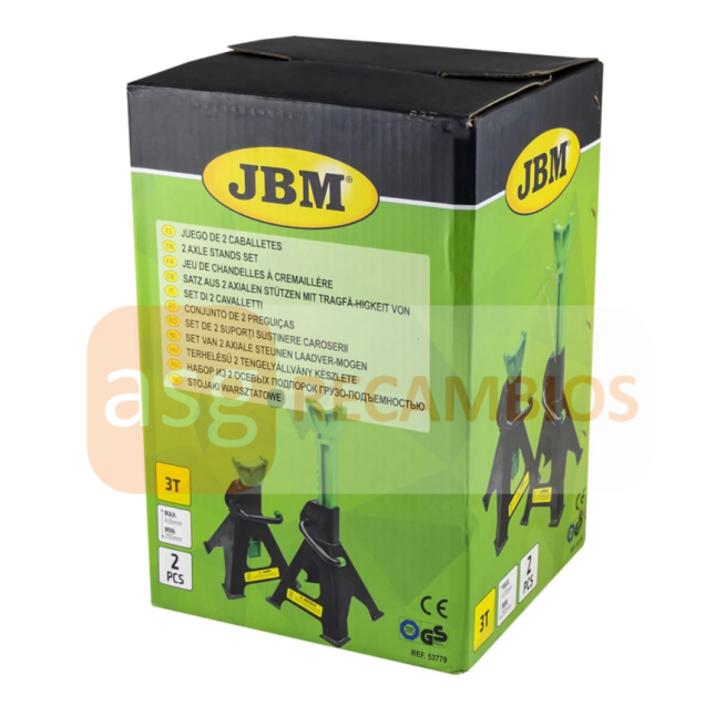 JUEGO DE 2 CABALLETES 3 TONELADAS JBM