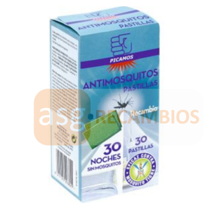 RECAMBIO 30 PASTILLAS ANTI MOSQUITOS