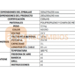 FREIDORA DE AIRE 3 LITROS 24V FASEBA